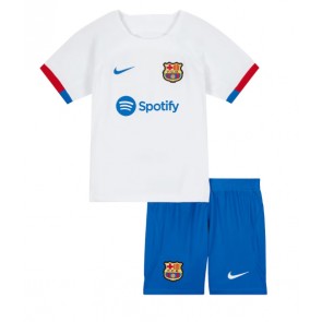 Barcelona Udebanesæt Børn 2023-24 Kort ærmer (+ korte bukser)